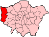 Location of the London Borough of Hillingdon in Greater London