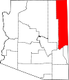 State map highlighting Apache County