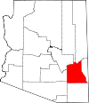 State map highlighting Graham County