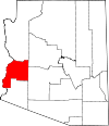 State map highlighting La Paz County