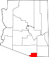 State map highlighting Santa Cruz County