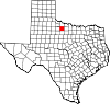 State map highlighting Baylor County