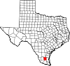 State map highlighting Brooks County