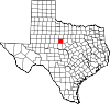 State map highlighting Callahan County