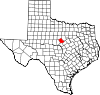 State map highlighting Comanche County