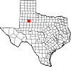 State map highlighting Garza County