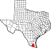 State map highlighting Hidalgo County