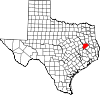 State map highlighting Houston County