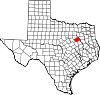 State map highlighting Navarro County