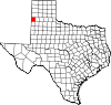 State map highlighting Parmer County