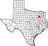 State map highlighting Van Zandt County