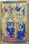 Richard II, the sol-called 'Westminster Portrait', painted by an unknown artist working in the International Gothic style, 1390s