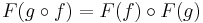 F(g \circ f) = F(f) \circ F(g)