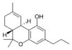 Chemical structure of Δ9-tetrahydrocannabivarin.