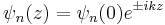 \psi_n (z) = \psi_n (0)e^{\pm ikz}