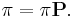  \pi = \pi\mathbf{P}.\,