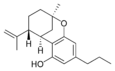 Chemical structure of Δ7-trans-isotetrahydrocannabivarin.