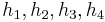 h_1, h_2, h_3, h_4