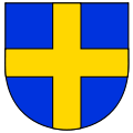 Azure-Cross-Or-Heraldry.svg