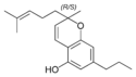 Chemical structure of cannabichromevarine.