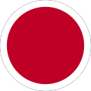 A red circle with a white ring.