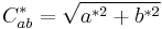 C_{ab}^* = \sqrt{a^{*2} + b^{*2}}