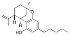 Chemical structure of Δ7-trans-isotetrahydrocannabinol.