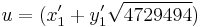 u = (x'_1+y'_1\sqrt{4729494})