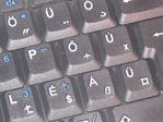 Closeup of Hungarian keyboard