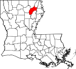 State map highlighting Richland Parish