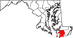 State map highlighting Somerset County