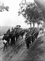 Soviet forces marching through Poland in 1939