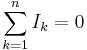 \sum_{k=1}^n {I}_k = 0