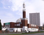 Birmingham Central Mosque, Highgate, Birmingham, England..