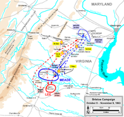 A map of the Bristoe Campaign