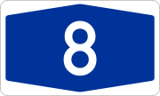 Bundesautobahn 8 number.svg