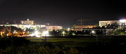 A night scenery of a building complex.