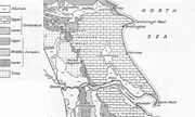  A black and white line drawing of the geological zones of the East Riding of Yorkshire