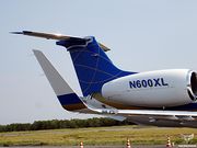 Right wing of same aircraft, with the upturned vertical winglet intact