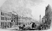 Artist's rendering of Main Street in Louisville as it appeared in 1846