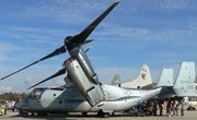  A side view of a MV-22 with people in line to go up its rear ramp while on public display at NAS Pensacola in November 2006.