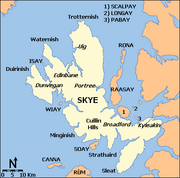 A map of Skye and the surrounding islands