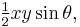 \tfrac12 xy \sin\theta,