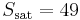 S_{\mathrm{sat}}=49