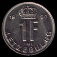 1 Luxembourg franc 1990 coin reverse