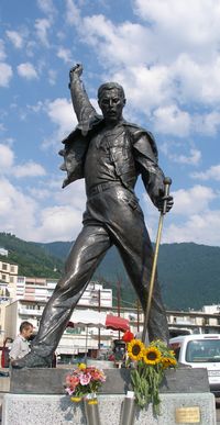 Statue of Freddie Mercury in Montreux, erected following his death.