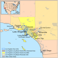 Map of Greater Los Angeles Area