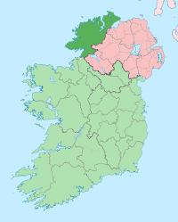 Map highlighting County Donegal