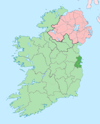 Map highlighting County Dublin