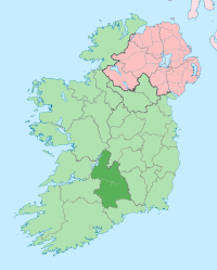 Map highlighting County Tipperary